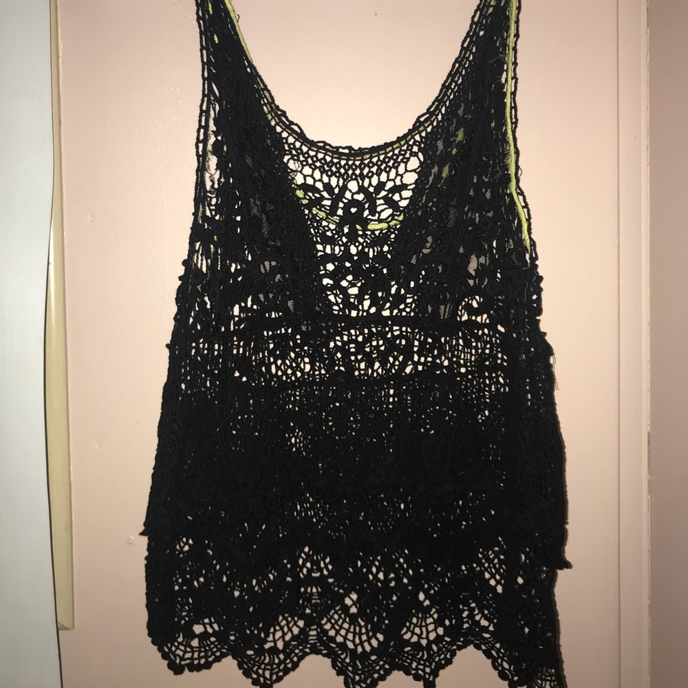 Black lace top